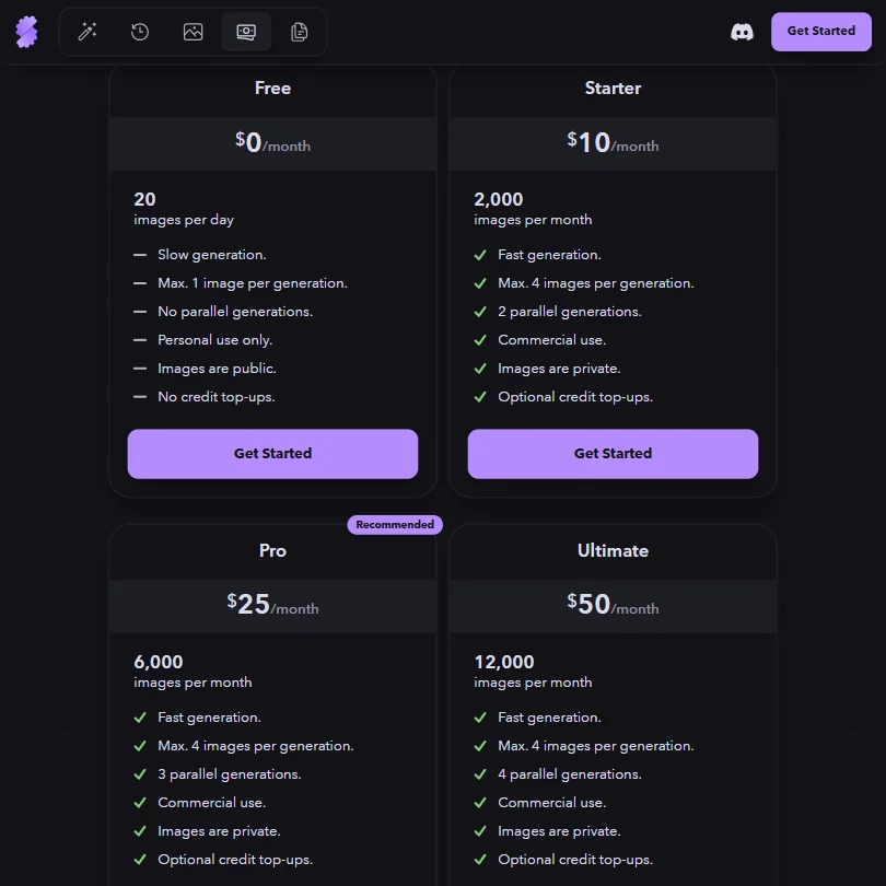 Stablecog pricing screenshot