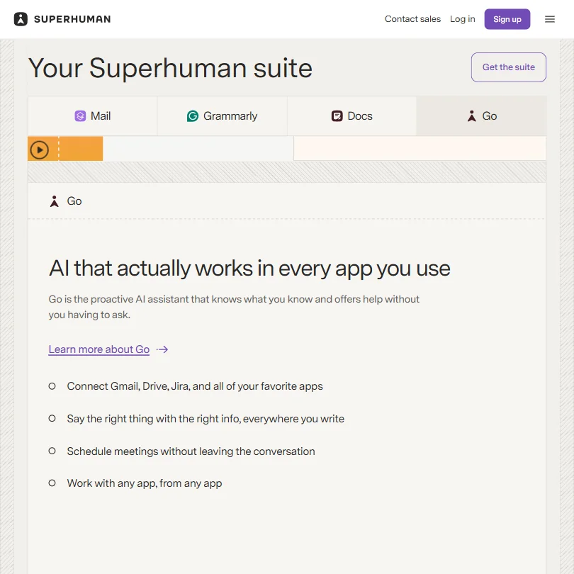 Superhuman features screenshot