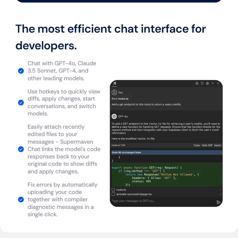 Supermaven features screenshot