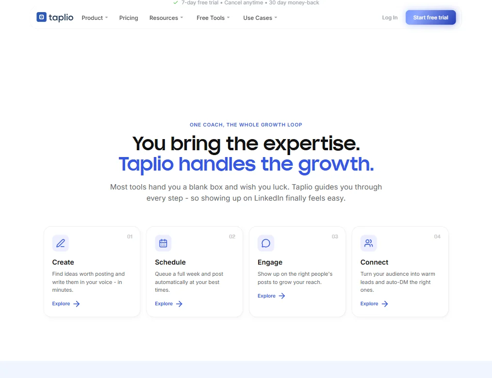 Taplio features screenshot