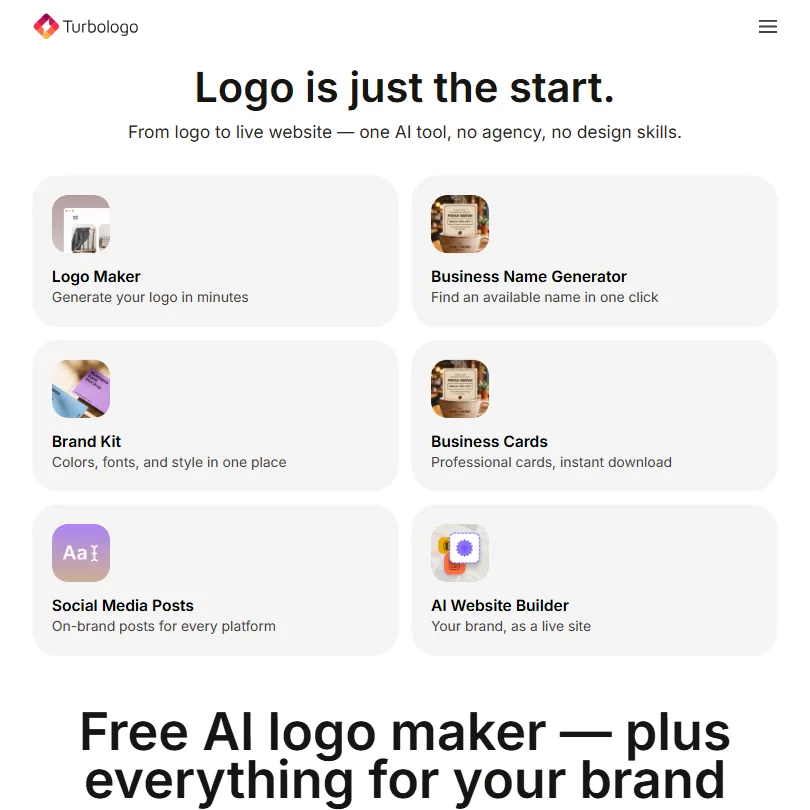Turbologo features screenshot