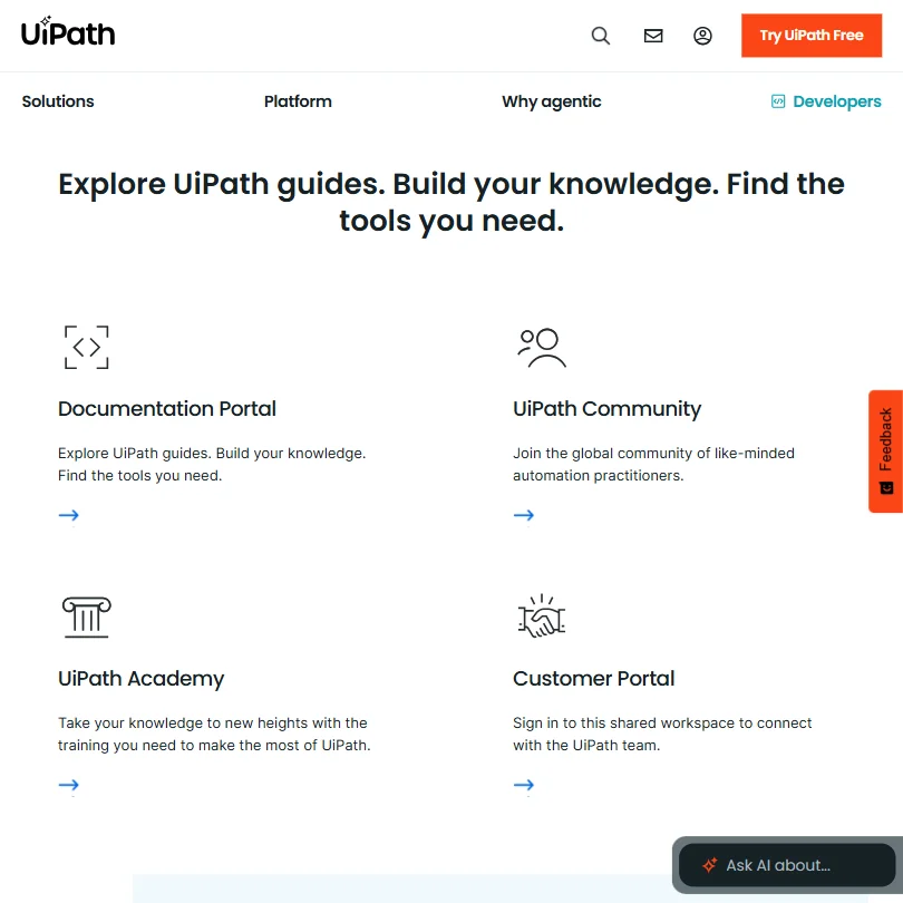 UiPath features screenshot