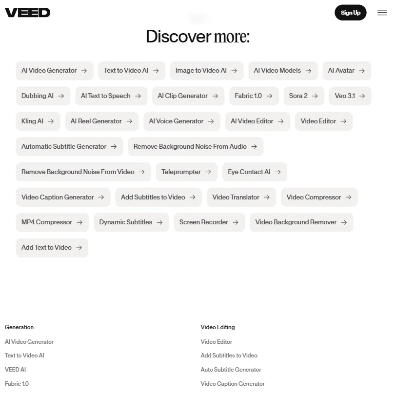 VEED features screenshot