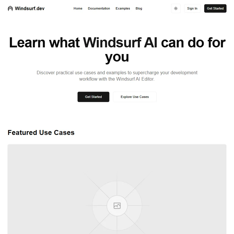 Windsurf.dev homepage screenshot