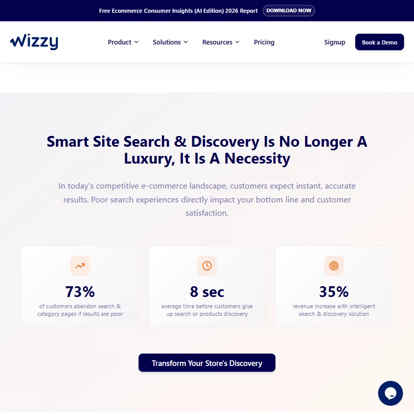 Wizzy features screenshot