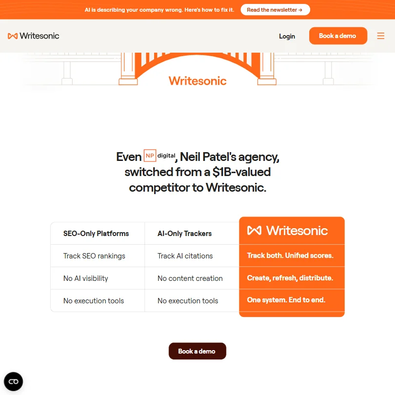 Writesonic features screenshot