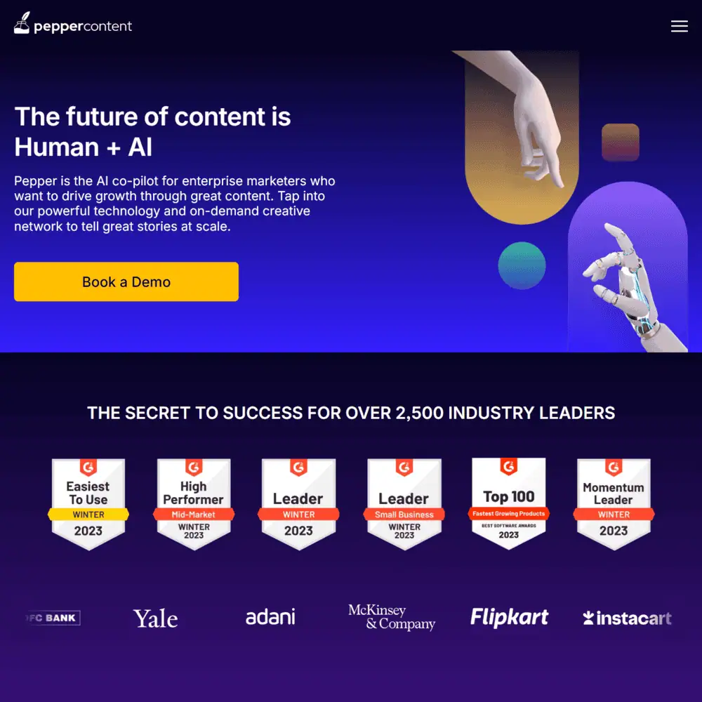 Peppertype AI Website