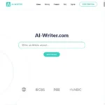 AI Writer Home Page