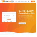 Article Forge Homepage