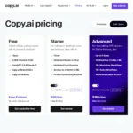 Copy AI Pricing Monthly