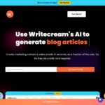 Writecream Homepage